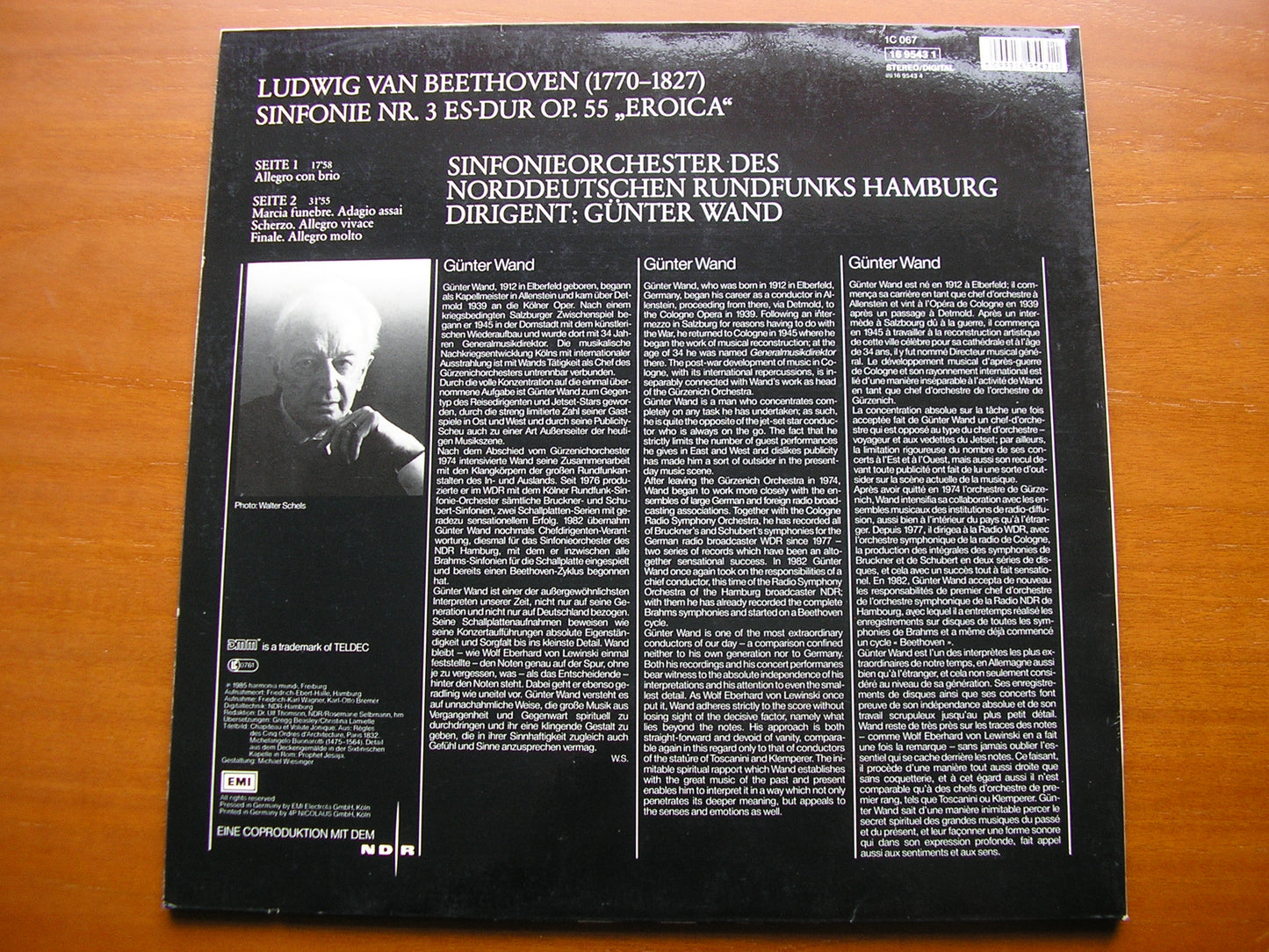 BEETHOVEN: SYMPHONY No. 3 'Eroica' WAND / HAMBURG RADIO SYMPHONY 067 16 9543