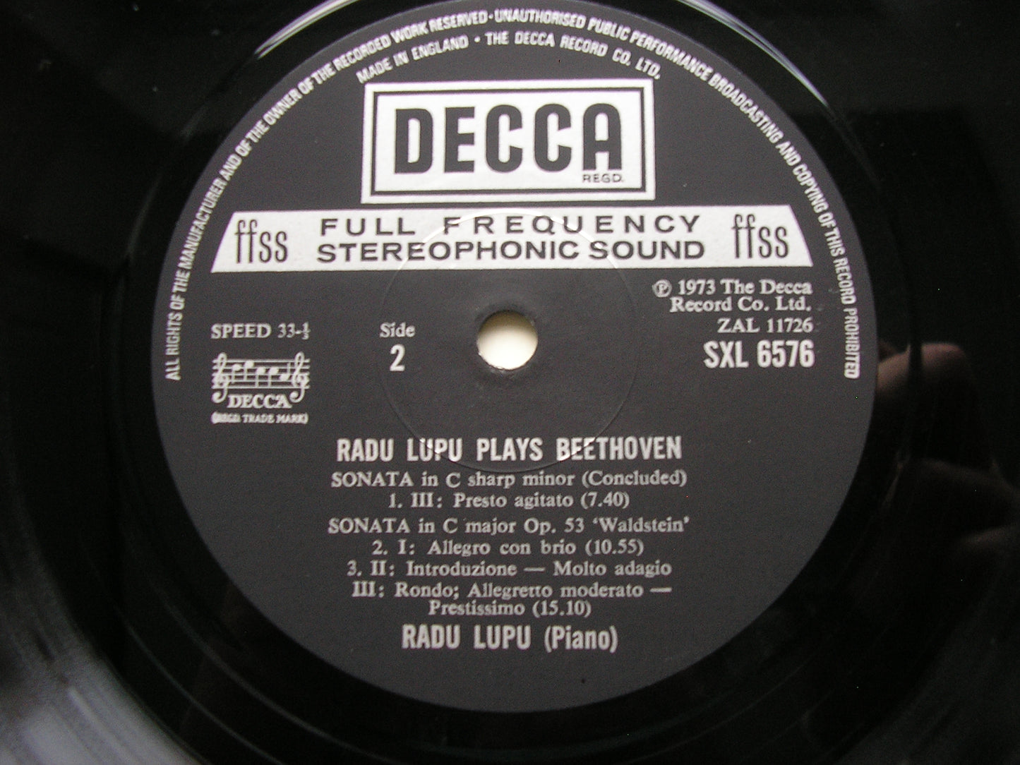 BEETHOVEN: PIANO SONATAS Nos. 8 'Pathetique' / 14 'Moonlight' / 21 'Waldstein' LUPU SXL 6576