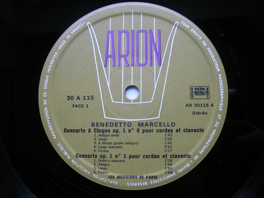 BENEDETTO MARCELLO: FOUR CONCERTOS LES MUSICIENS DE PARIS 30 A 115