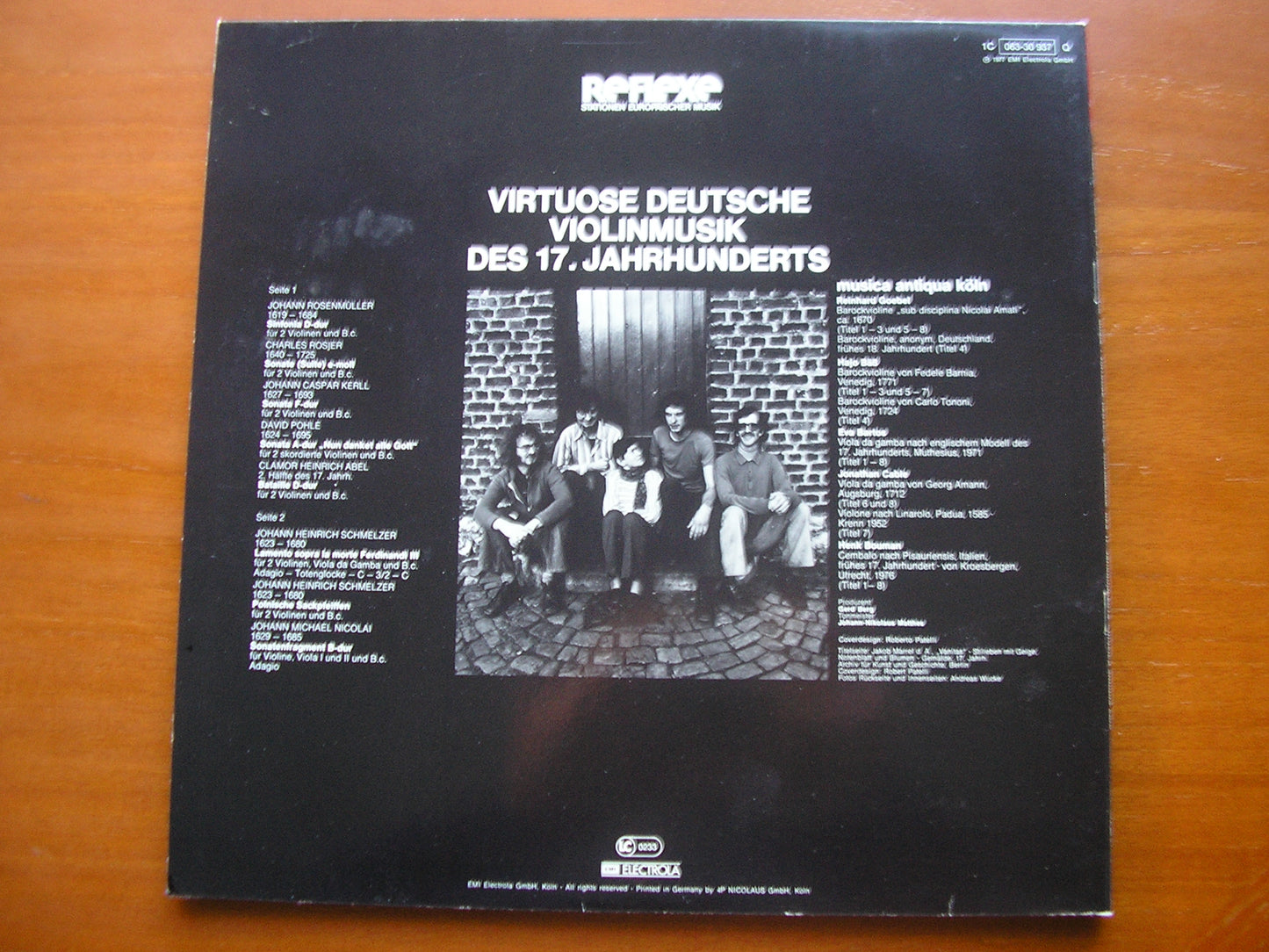 GERMAN VIOLIN MUSIC OF THE 17th CENTURY: ROSENMULLER / KERLL / ABEL / SCHMELZER / POHLE / ROSIER MUSICA ANTIQUA COLOGNE / GOEBEL 063-30 937