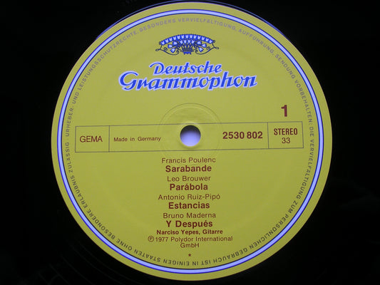 GUITAR MUSIC OF THE 20th CENTURY: POULENC / BROUWER / MADERNA / RUIZ-PIPO / BALADA / KUCERA YEPES 2530 802