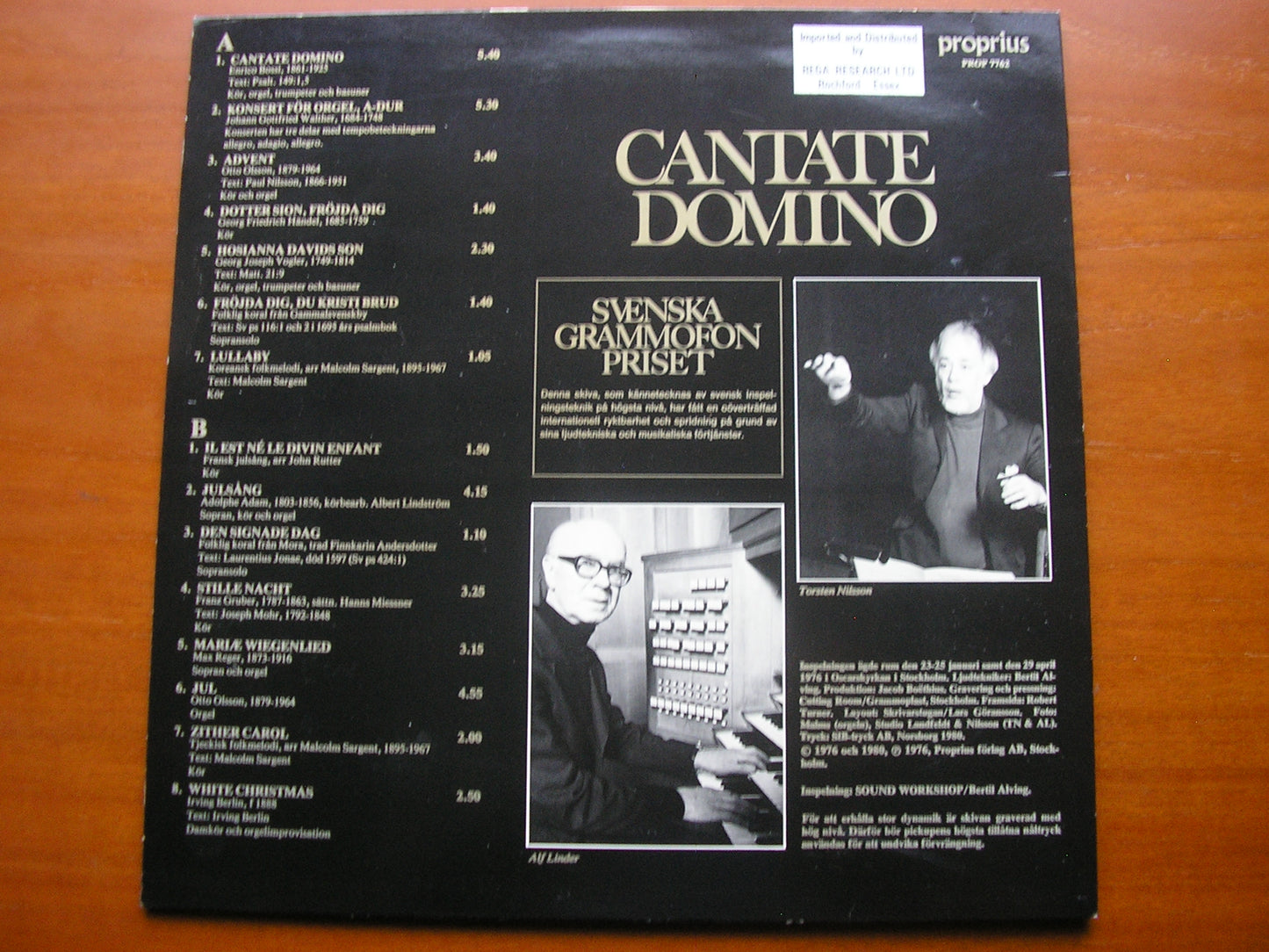 CANTATE DOMINO OSCARS MOTETTKOR PROP 7762