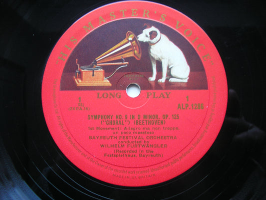 BEETHOVEN: SYMPHONY No. 9 'Choral'     SOLOISTS / BAYREUTH FESTIVAL ORCHESTRA / FURTWANGLER     ALP 1286 / 7