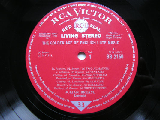 THE GOLDEN AGE OF ENGLISH LUTE MUSIC     JULIAN BREAM     SB 2150