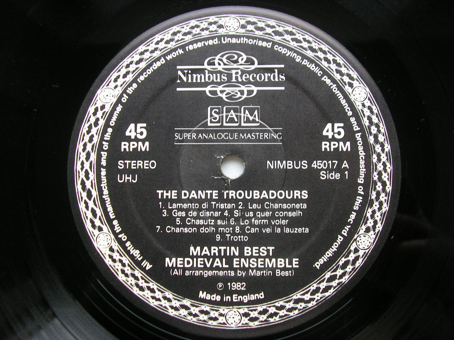 THE DANTE TROUBADORS MARTIN BEST MEDIAEVAL ENSEMBLE NIMBUS 45017