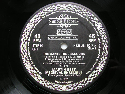 THE DANTE TROUBADORS      MARTIN BEST MEDIAEVAL ENSEMBLE       NIMBUS 45017