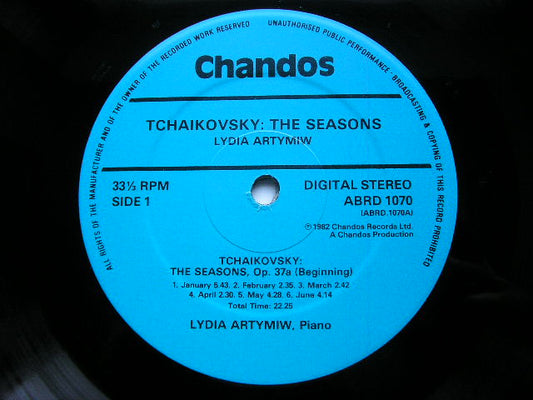 TCHAIKOVSKY: THE SEASONS LYDIA ARTYMIW ABRD 1070