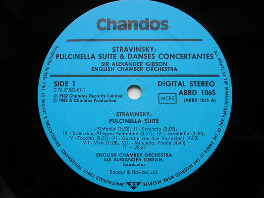 STRAVINSKY: PULCINELLA SUITE / DANSES CONCERTANTES     GIBSON / ENGLISH CHAMBER ORCHESTRA    ABRD 1065