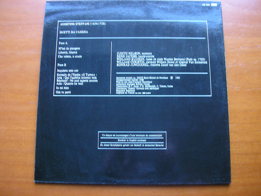STEFFANI: DUETTI DA CAMERA / ARIAS    JUDITH NELSON / RENE JACOBS / CONCERTO VOCALE     HM 1046