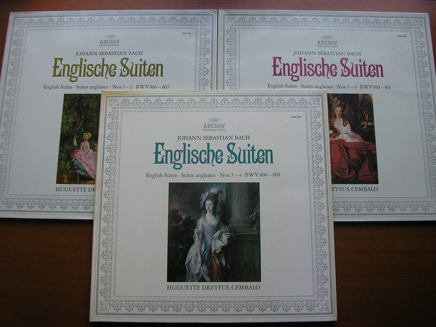 BACH: ENGLISH SUITES BWV 808 - 811 DREYFUS 2533 164 / 165 / 166