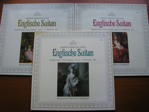 BACH: ENGLISH SUITES BWV 808 - 811      DREYFUS       2533 164 / 165 / 166