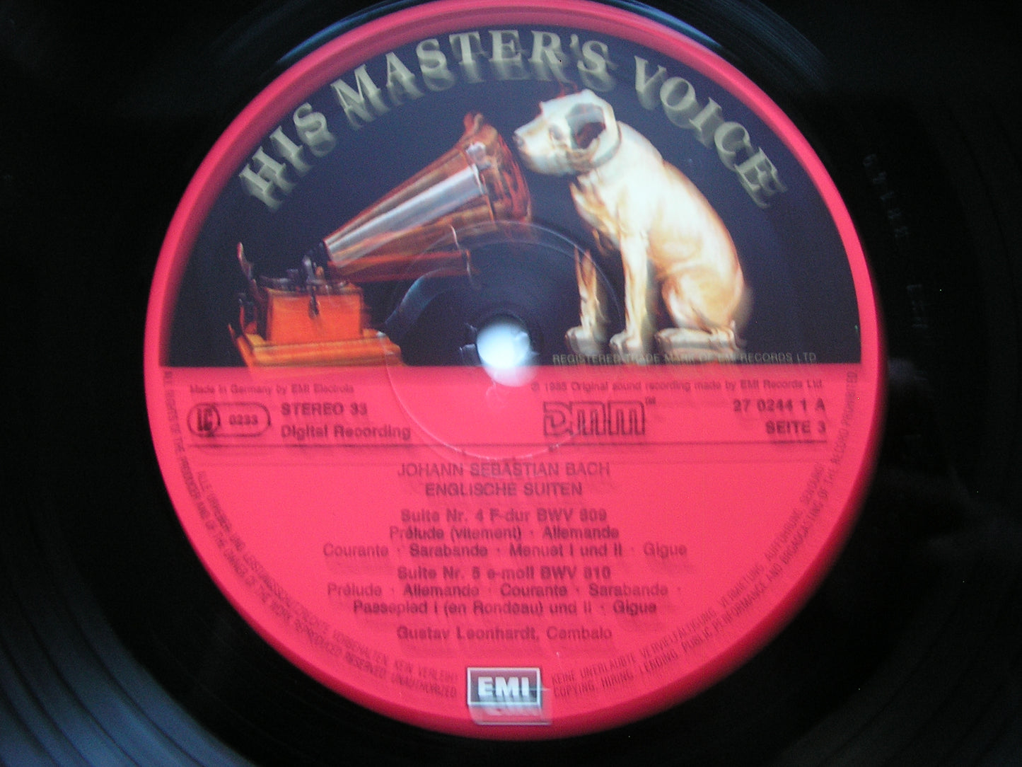 BACH: ENGLISH SUITES BWV 806 - 811    LEONHARDT    2 LP     27 0243