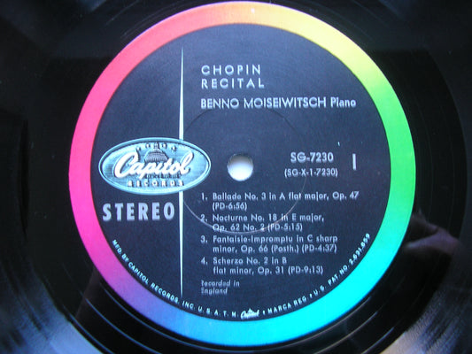 CHOPIN: 2 BALLADES / 2 NOCTURNES / 2 SCHERZI / FANTAISIE - IMPROMPTU BENNO MOISEIWITSCH SG 7230