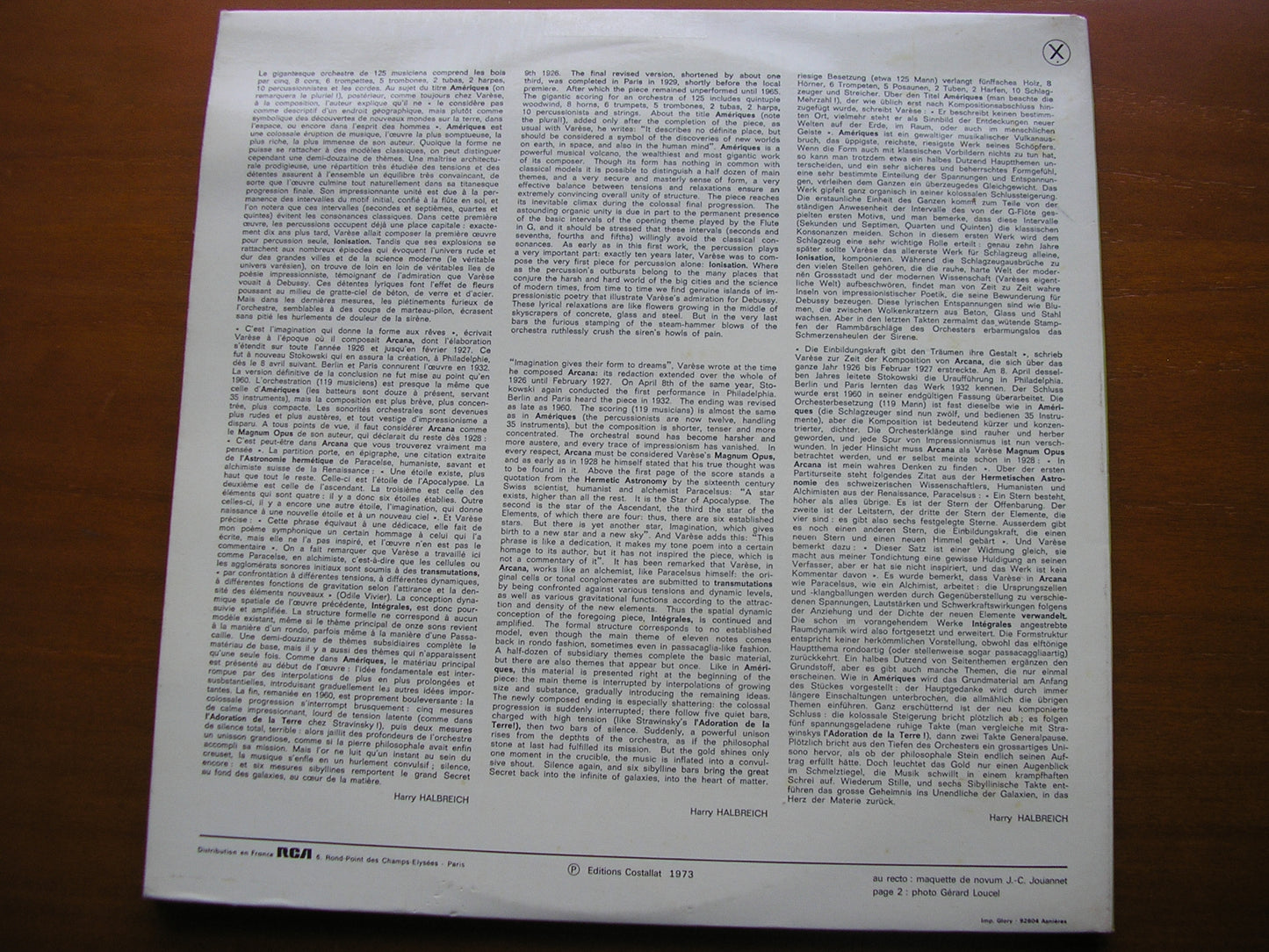 VARESE: ARCANA / AMERIQUES CONSTANT / FRENCH RADIO ORCHESTRA STU 70726