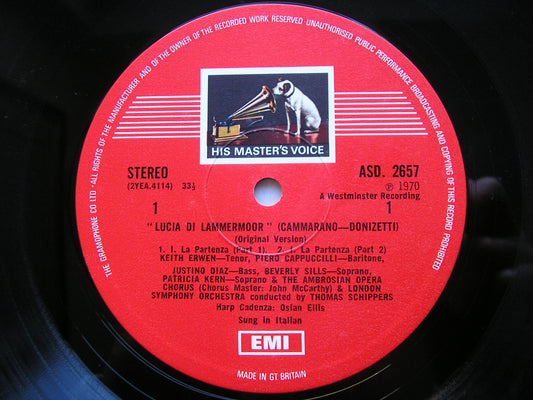 DONIZETTI: LUCIA DI LAMMERMOOR SILLS / BERGONZI / CAPPUCCILLI / LONDON SYMPHONY / SCHIPPERS SLS 797