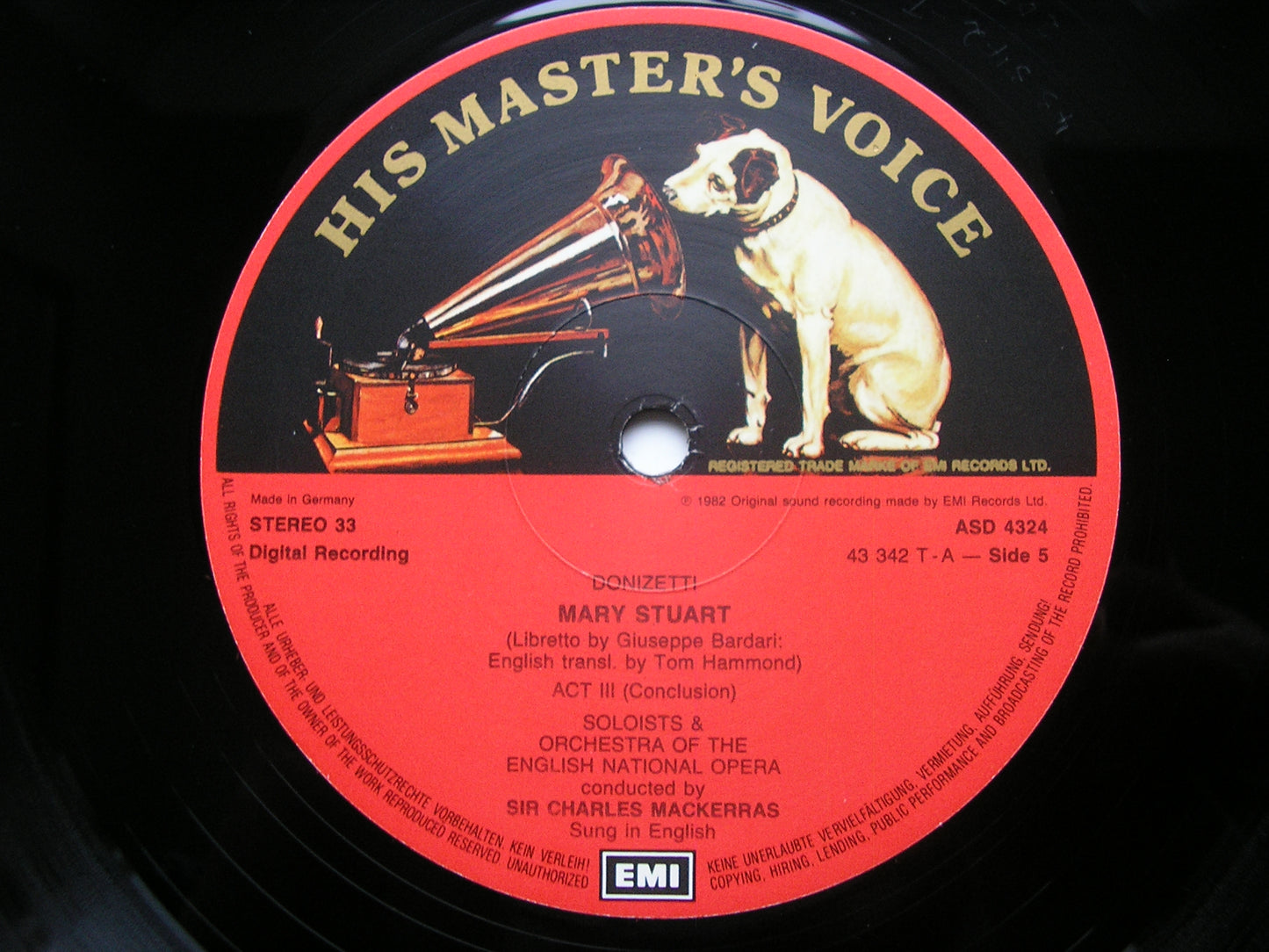 DONIZETTI: MARY STUART      BAKER / PLOWRIGHT / RENDALL / OPIE / TOMLINSON / ENGLISH NATIONAL OPERA / MACKERRAS    SLS 5277