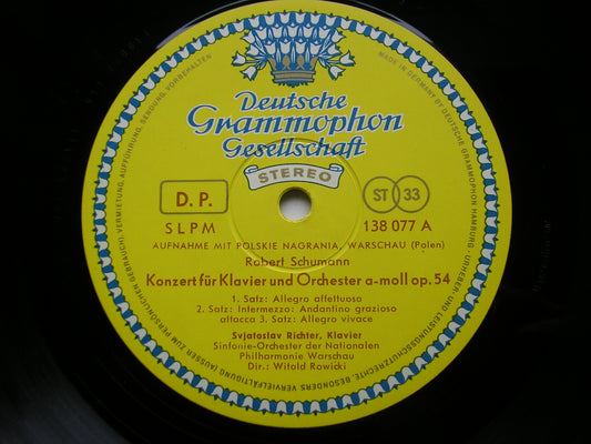 SCHUMANN: PIANO CONCERTO / INTRO & ALLEGRO / NOVELLETTE / TOCCATA RICHTER / WARSAW PHILHARMONIC / ROWICKI / WISLOCKI 138 077