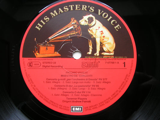 VIVALDI: MAESTRO DE' CONCERTI TAVERNER PLAYERS / ANDREW PARROTT 7 47700