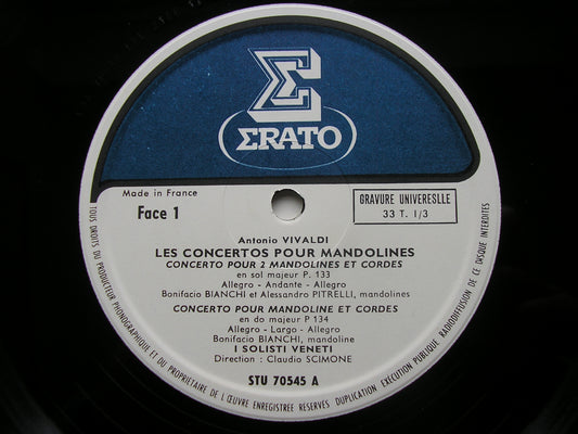 VIVALDI: CONCERTOS FOR MANDOLINS BIANCHI / PITRELLI / I SOLOISTI VENETI / CLAUDIO SCIMIONE STU 70545