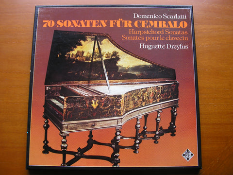 DOMENICO SCARLATTI: 70 SONATAS FOR HARPSICHORD      HUGUETTE DREYFUS    4 LP    6.35086