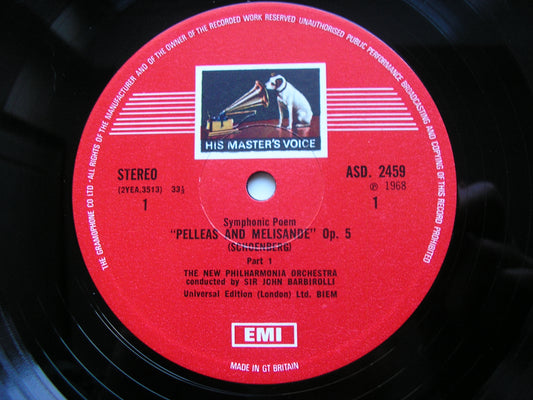 SCHOENBERG: PELLEAS & MELISANDE     BARBIROLLI / NEW PHILHARMONIA      ASD 2459