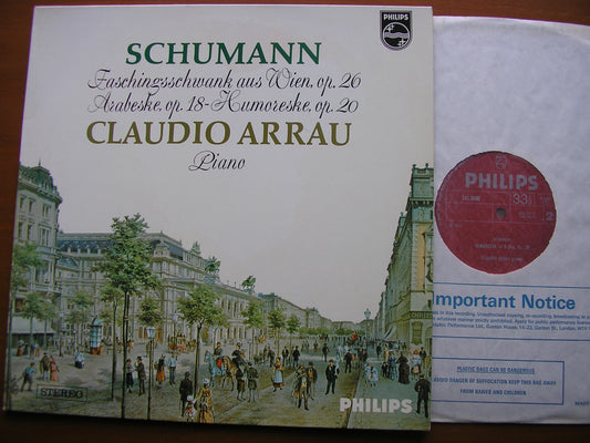 SCHUMANN: ARABESQUE Op. 18 / HUMORESKE Op. 20 / FASCHINGSSCHWANK AUS WIEN Op. 26     ARRAU      839 709