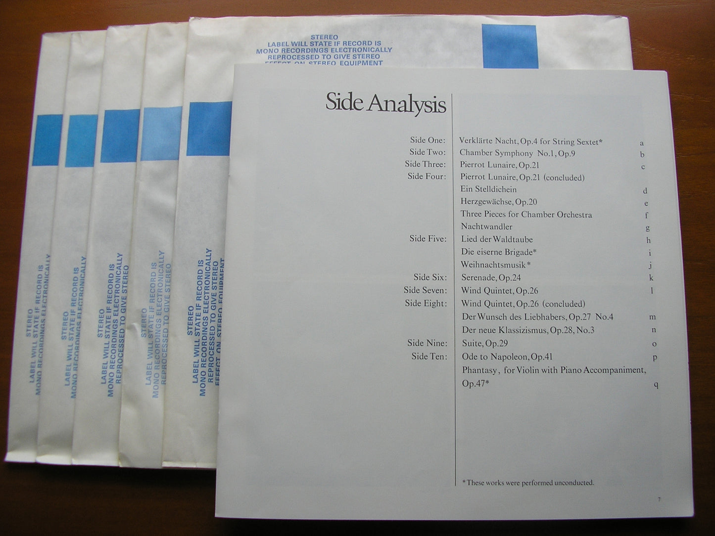 SCHOENBERG: COMPLETE WORKS FOR CHAMBER ENSEMBLE     ATHERTON / LONDON SINFONIETTA      SXLK 6660 - 4