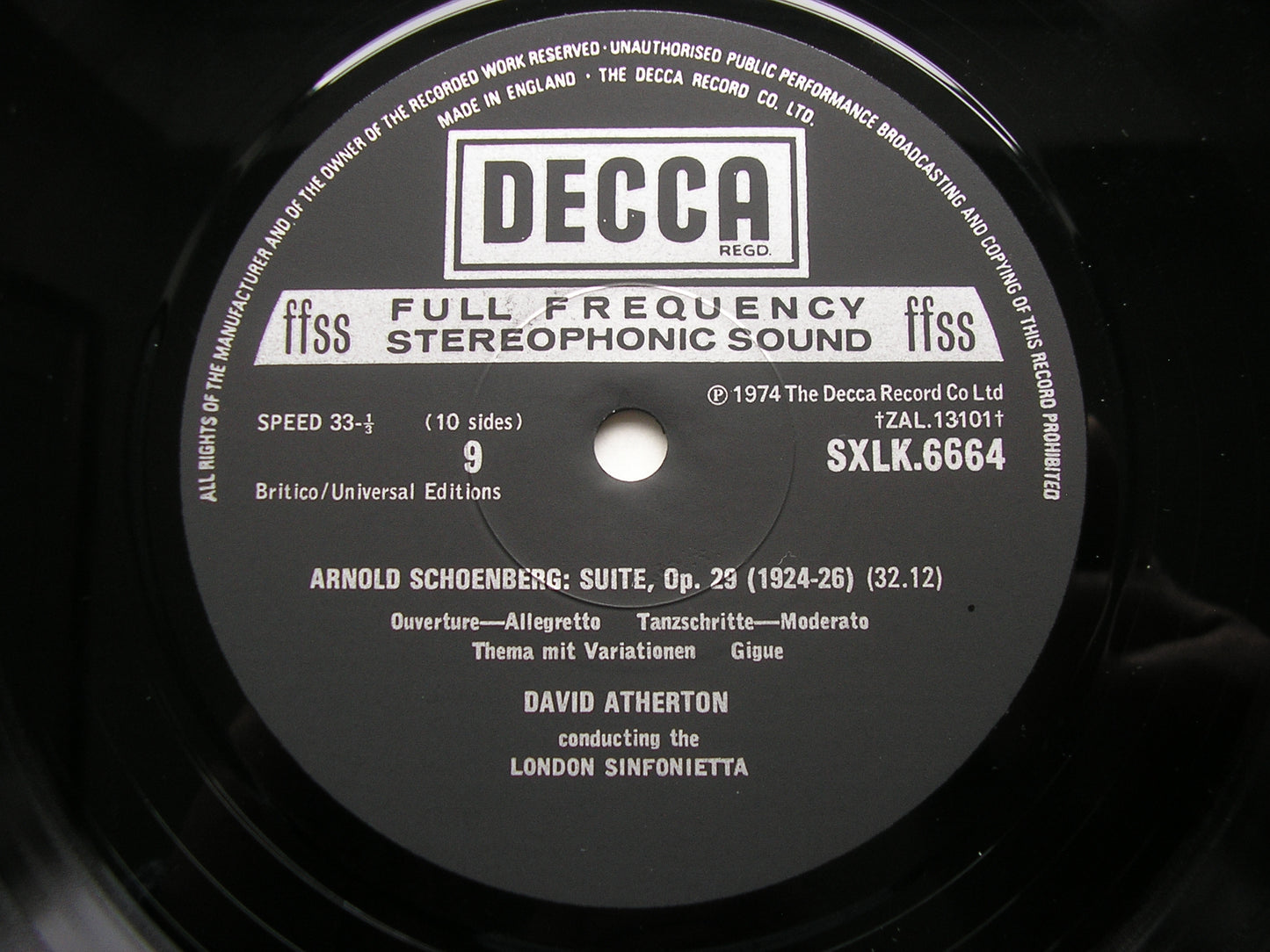 SCHOENBERG: COMPLETE WORKS FOR CHAMBER ENSEMBLE     ATHERTON / LONDON SINFONIETTA      SXLK 6660 - 4