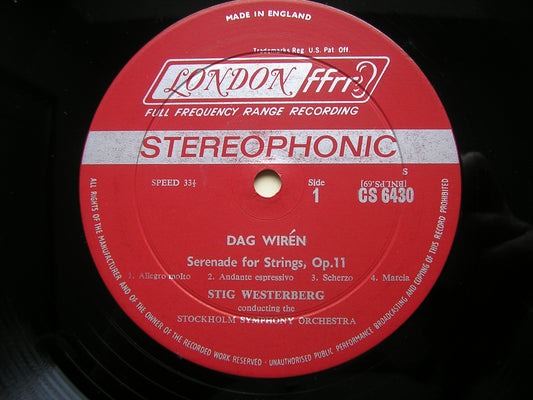 WIREN: SERENADE / LARSSON: PASTORAL SUITE / LITEN MARCH WESTERBERG / STOCKHOLM PHILHARMONIC CS 6430
