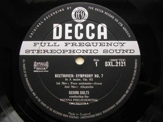 BEETHOVEN: SYMPHONY No. 7    GEORG SOLTI / VIENNA PHILHARMONIC   SXL 2121