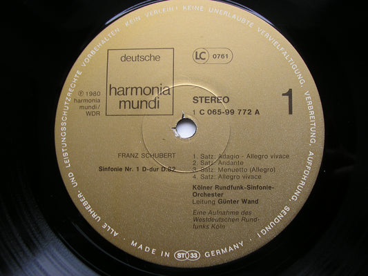 SCHUBERT: SYMPHONIES Nos. 1 & 2     WAND / COLOGNE RADIO SYMPHONY    065 99 772