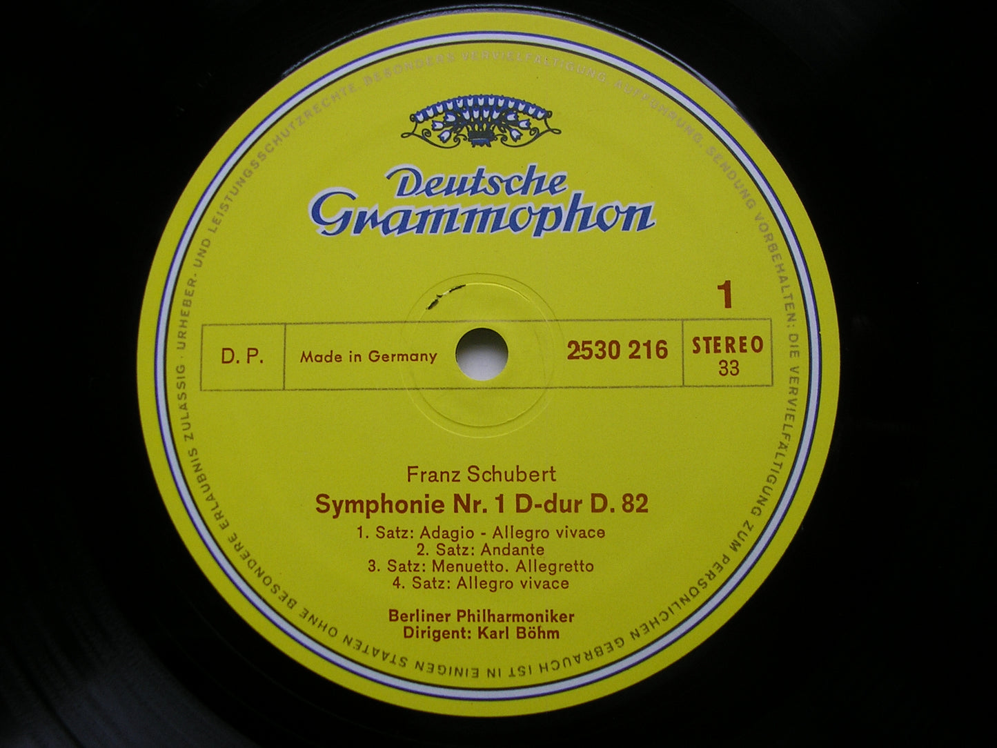 SCHUBERT: SYMPHONIES Nos. 1 & 2    BOHM / BERLIN PHILHARMONIC    2530 216