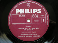 SCHUBERT: THE SYMPHONIES / TWO OVERTURES    SAWALLISCH / DRESDEN STATE ORCHESTRA   PHILIPS 5 LP