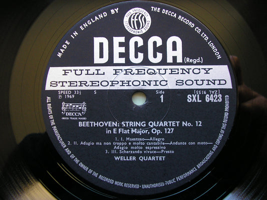BEETHOVEN / HAYDN: STRING QUARTETS  THE WELLER QUARTET   SXL 6423