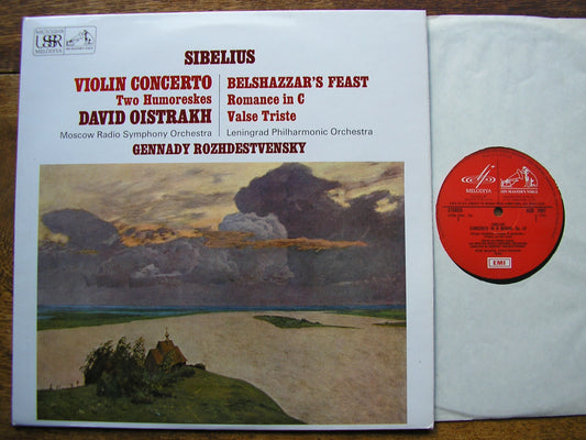 SIBELIUS: VIOLIN CONCERTO / TWO HUMORESKES   OISTRAKH / MRSO / LPO  GENNADY ROZHDESTVENSKY   ASD 2407