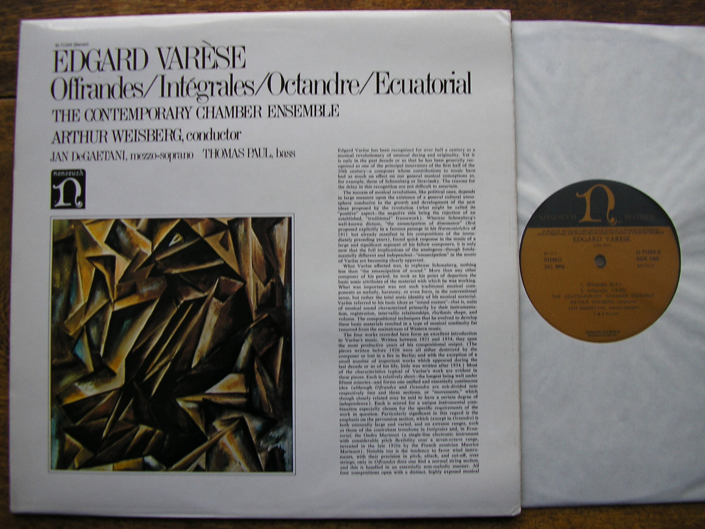 VARESE: OFFRANDES / INTEGRALES / OCTANDRE SOLOISTS / CCE / WEISBERG H 71269
