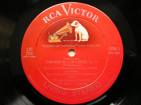 TCHAIKOVSKY: SYMPHONY No. 6 FRITZ REINER / CHICAGO SYMPHONY LSC 2216