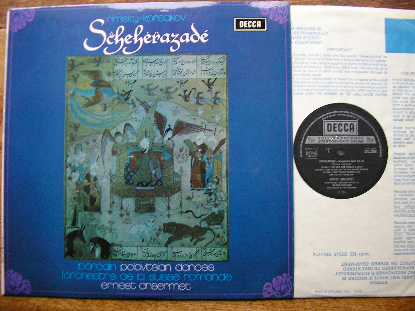 RIMSKY - KORSAKOV: SCHEHERAZADE  ERNEST ANMSERMET / SUISSE ROMANDE   SXL 2268