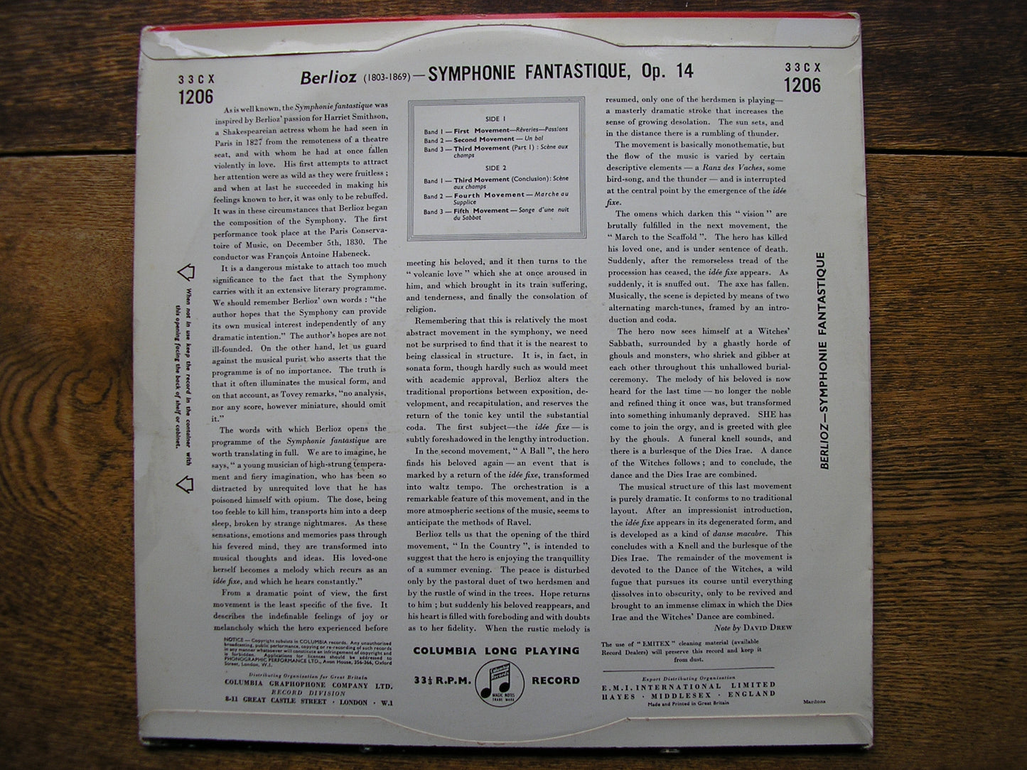 BERLIOZ: SYMPHONIE FANTASTIQUE  KARAJAN / PHILHARMONIA  33CX 1206
