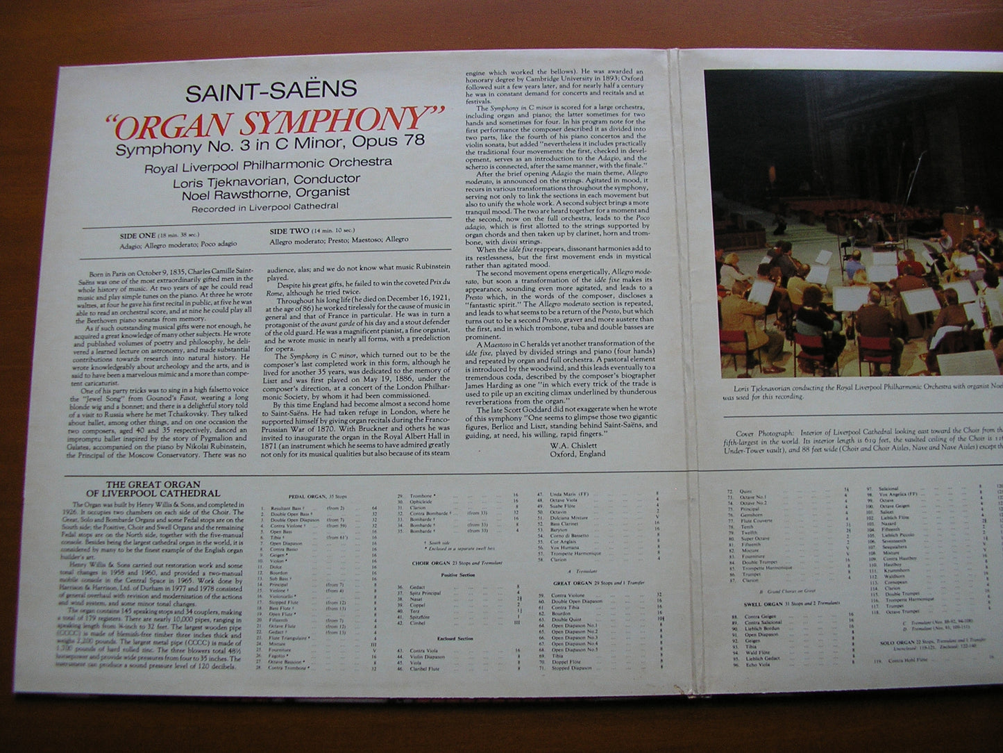 SAINT - SAENS: SYMPHONY No. 3    TJEKNAVORIAN / ROYAL LIVERPOOL PHILHARMONIC   SDG 312