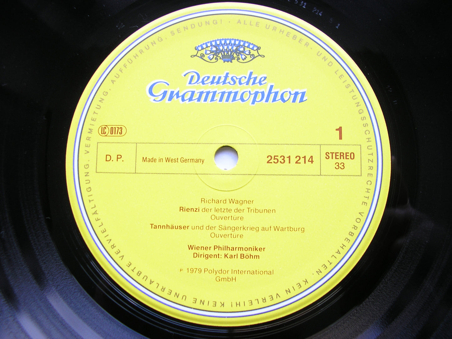 WAGNER: OVERTURES & PRELUDES BOHM / VIENNA PHILHARMONIC 2531 214