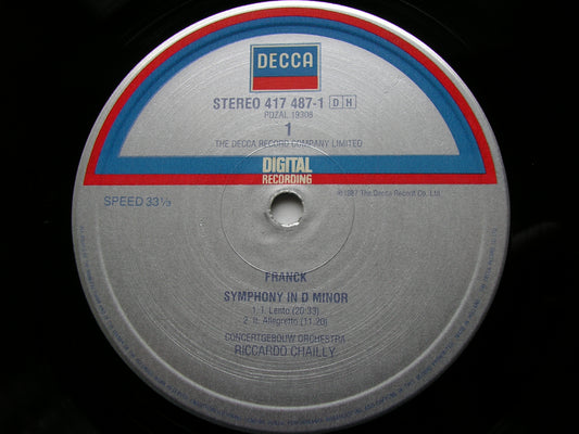 FRANCK: SYMPHONY in D / SYMPHONIC VARIATIONS   BOLET / CONCERTGEBOUW ORCHESTRA / CHAILLY   417 487