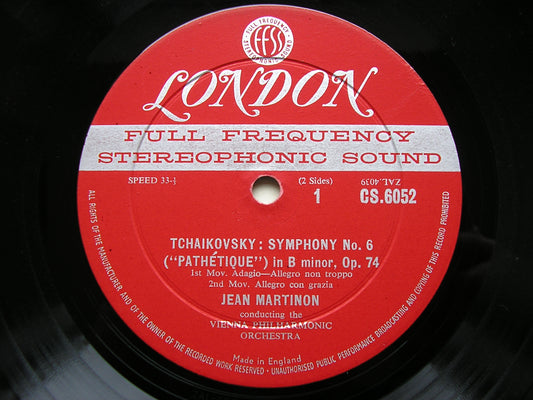 TCHAIKOVSKY: SYMPHONY No. 6    MARTINON / VIENNA PHILHARMONIC    CS 6052