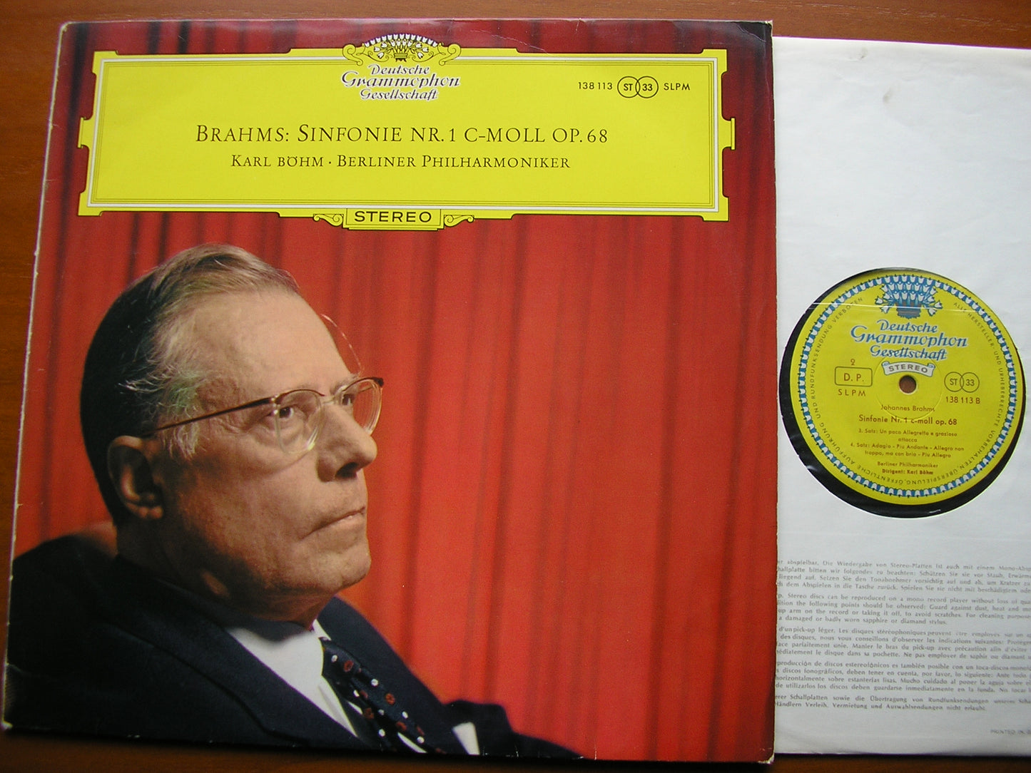 BRAHMS: SYMPHONY No. 1 BOHM / BERLIN PHILHARMONIC 138 113