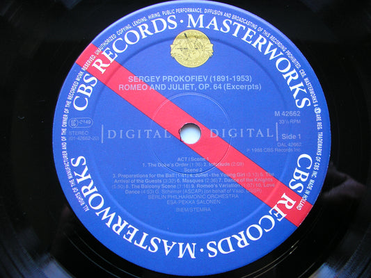 PROKOFIEV: ROMEO & JULIET excerpts SALONEN / BERLIN PHILHARMONIC M 42662
