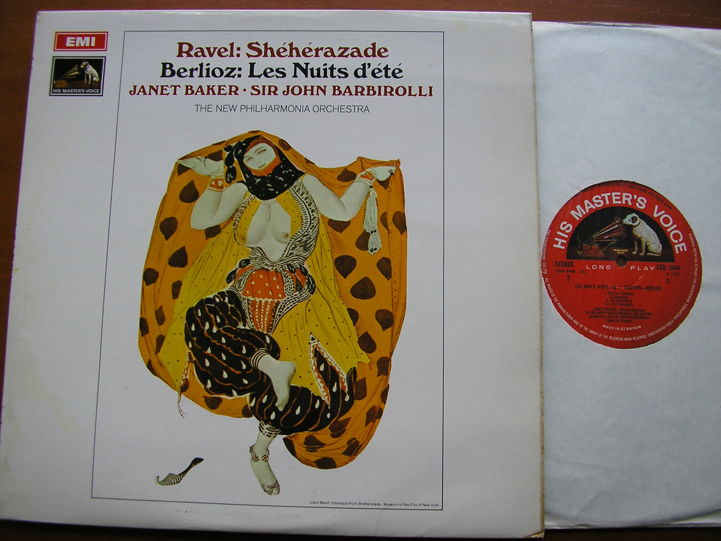 BERLIOZ: LES NUITS D'ETE / RAVEL: SHEHERAZADE JANET BAKER / NEW PHILHARMONIA / SIR JOHN BARBIROLLI ASD 2444