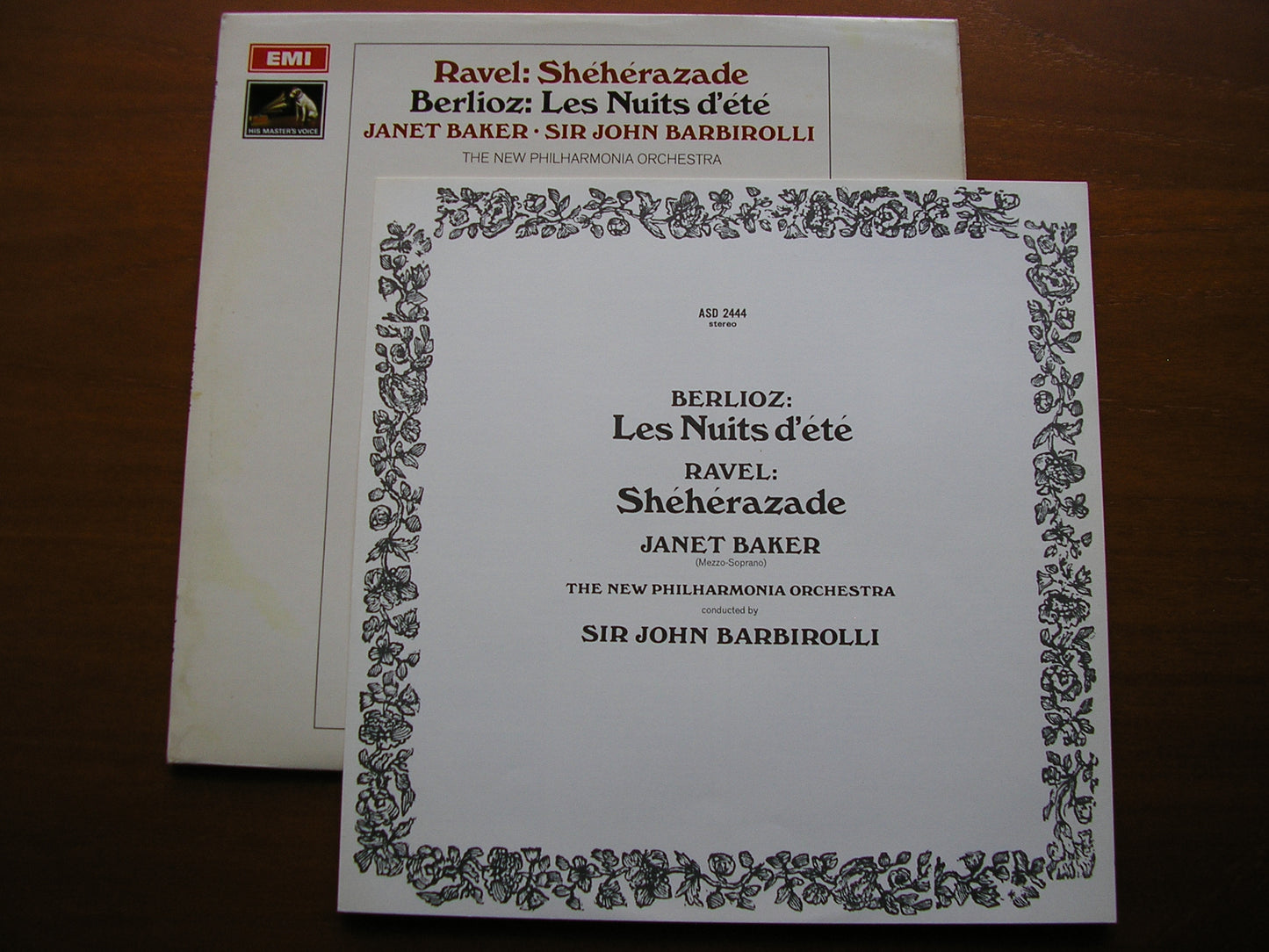 BERLIOZ: LES NUITS D'ETE / RAVEL: SHEHERAZADE JANET BAKER / NEW PHILHARMONIA / SIR JOHN BARBIROLLI ASD 2444