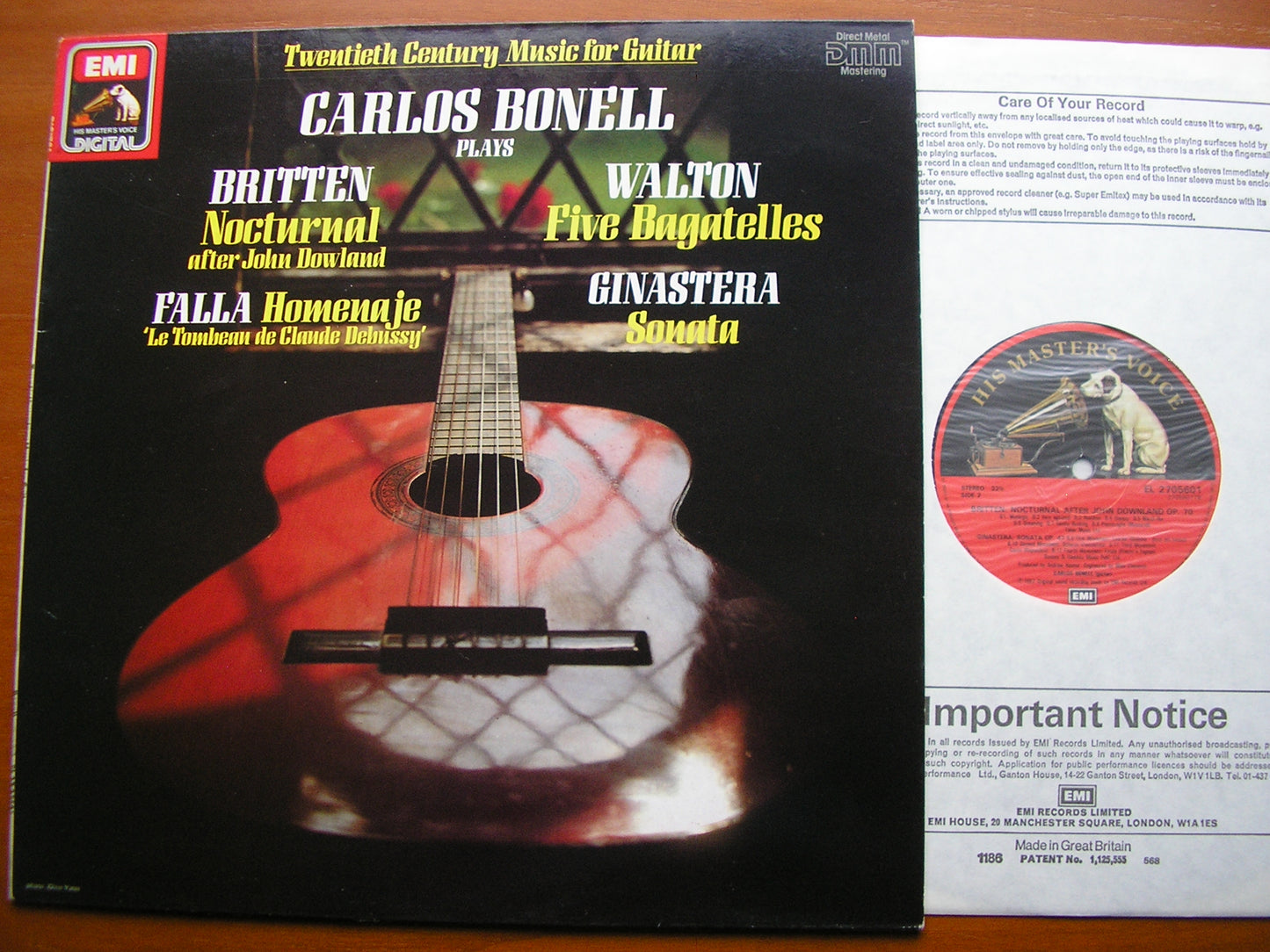 CARLOS BONELL PLAYS 20th CENTURY MUSIC FOR GUITAR: FALLA / WALTON / GINASTERA / BRITTEN    27 0560
