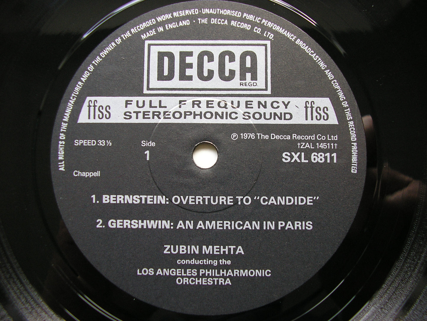 BERNSTEIN / COPLAND / GERSHWIN: ORCHESTRAL WORKS MEHTA / LOS ANGELES PHILHARMONIC SXL 6811
