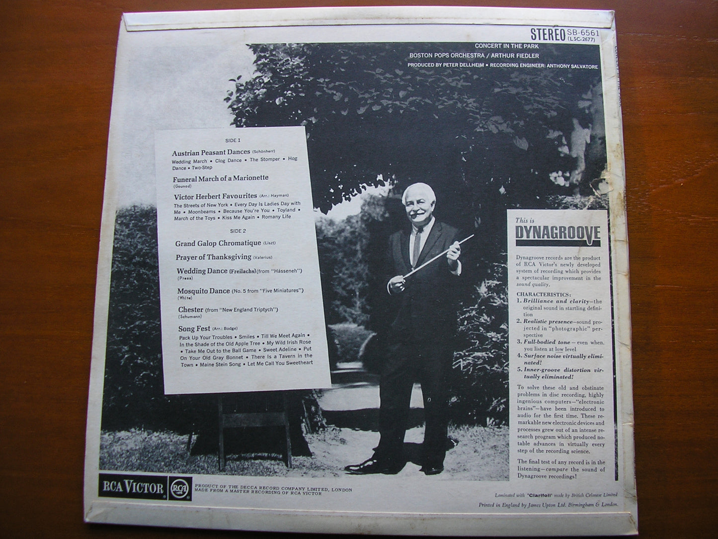 CONCERT IN THE PARK: SCHUMANN / SCHONHERR / GOUNOD / LISZT FIEDLER / BOSTON POPS SB 6561